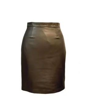 Jupe Tulipe en cuir d'Agneau