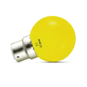 Miidex Lighting - Ampoule LED B22 Couleur Bulb 1W Jaune - Réf : 7645