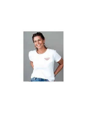 T-shirt femme brodé carnivore / vegan